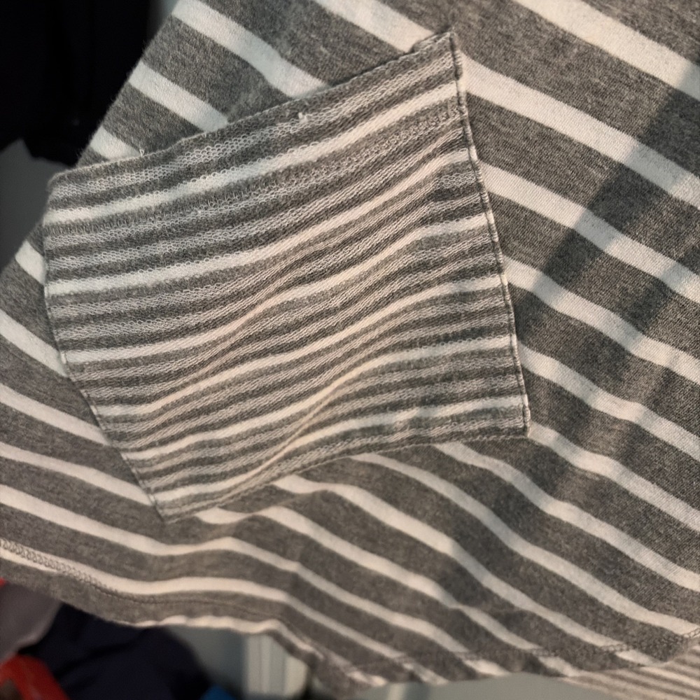 Cable & Gauge Women's Hooded Jersey Striped Blazer‎ Large - Picture 4 of 8